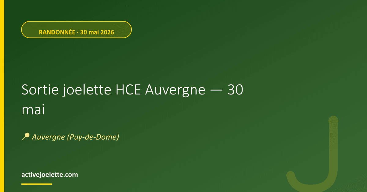 Visuel de l'événement Sortie joelette HCE Auvergne — 30 mai