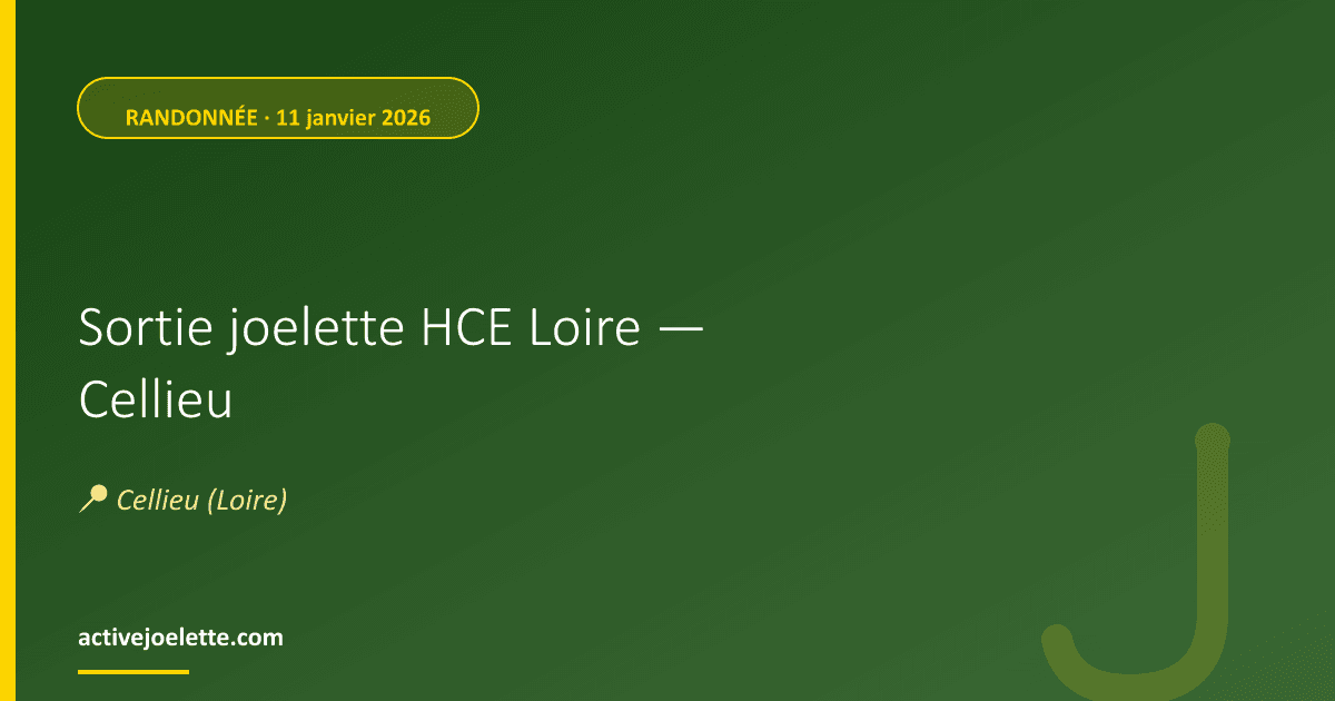 Visuel de l'événement Sortie joelette HCE Loire — Cellieu