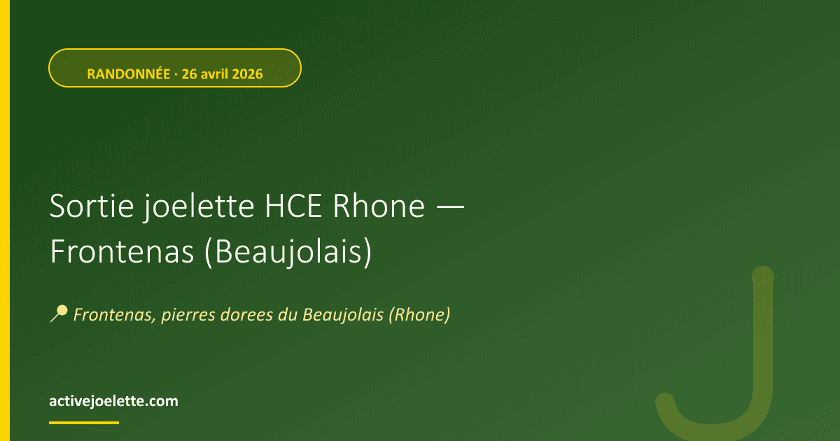 Visuel de l'événement Sortie joelette HCE Rhone — Frontenas (Beaujolais)