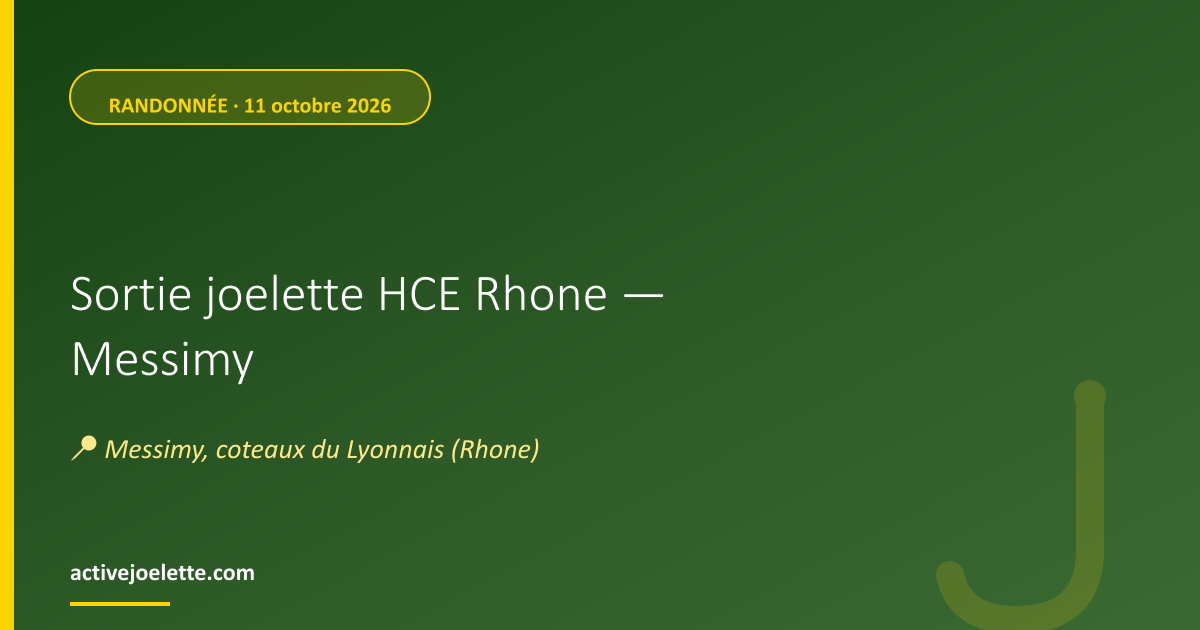 Visuel de l'événement Sortie joelette HCE Rhone — Messimy