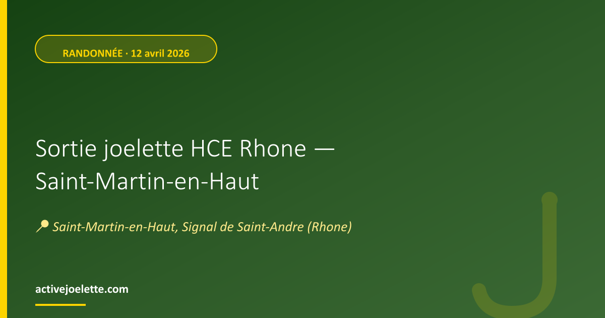 Visuel de l'événement Sortie joelette HCE Rhone — Saint-Martin-en-Haut