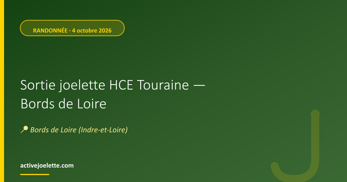 Visuel de l'événement Sortie joelette HCE Touraine — Bords de Loire