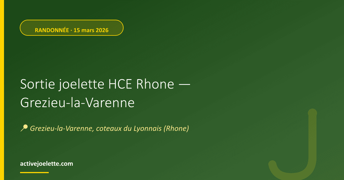 Visuel de l'événement Sortie joelette HCE Rhone — Grezieu-la-Varenne