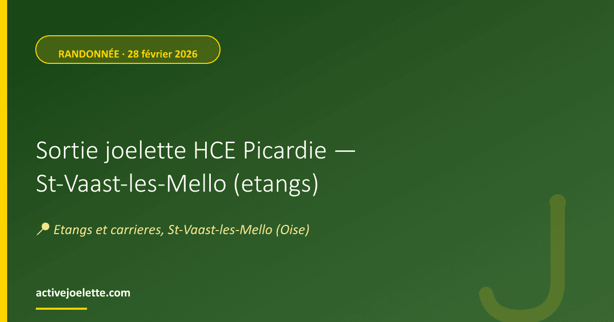 Visuel de l'événement Sortie joelette HCE Picardie — St-Vaast-les-Mello (etangs)