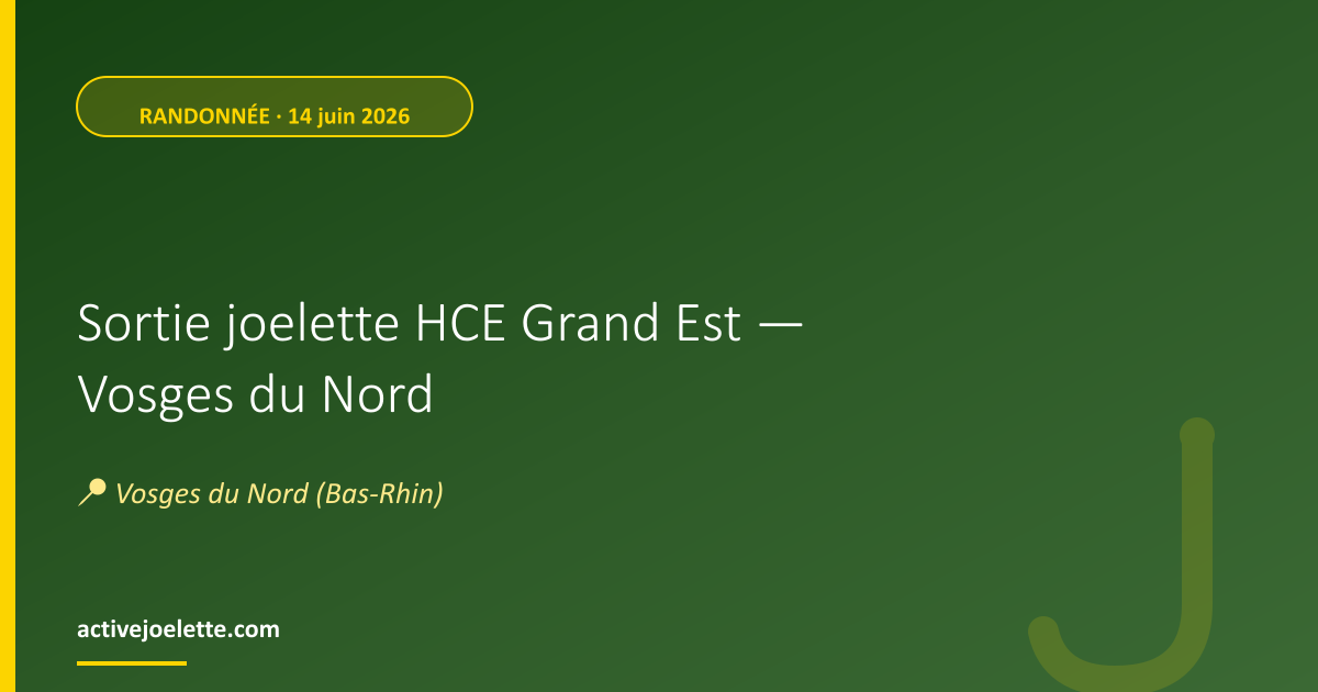 Visuel de l'événement Sortie joelette HCE Grand Est — Vosges du Nord
